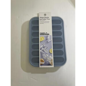 Silicone Water Bottle Ice Cube Tray with Lid 14 slots, Room Essentials Lot Of 10